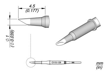C115128 - Cartridge Spoon dia. 1 Nano Soldering Tip