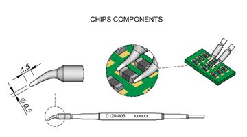 C120006 - Cartridge Chip dia. 0,5 PA120 Micro Tweezer Tip