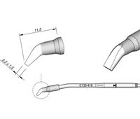 C130418 - Cartridge Bent 3,2x1,5 AP130-A Solder Feed Iron Tip
