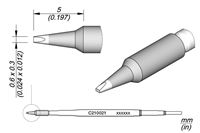 C210021 - Cartridge Chisel 0,6x0,3 T210 Soldering Tip