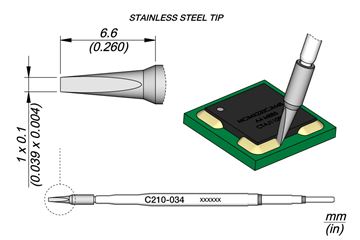 C210034 - Cartridge Conformal Coating Removal 1mm (not for soldering)