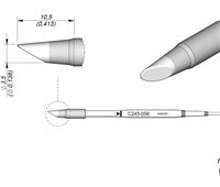 C245056 - Cartridge Bevel dia. 3,5 HT T245 Soldering Tip