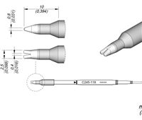 C245118 - Cartridge Pin/Wire 0,4 T245 Soldering Tip