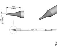 C245119 - Cartridge Conical Teflon dia. 1,0 T245 Soldering Tip