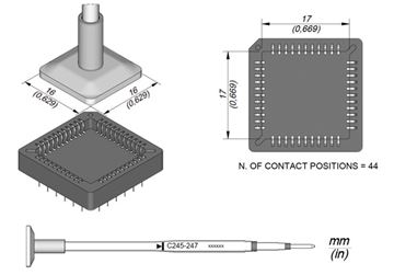 C245247 - Cartridge Socket 17x17 T245 Soldering Tip