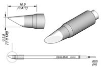 C245354E - Cartridge Bevel 3.5mm Long - T245 Soldering Tip