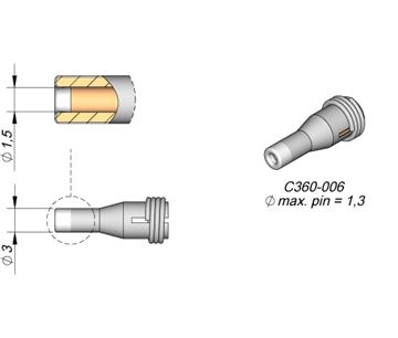 C360006 - Microdesoldering Tip dia. 1,5 DS360 Iron