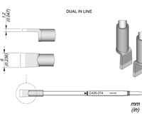 C420274 - Cartridge Dual in Line  6,0 HT420 Thermal Tweezer Tip