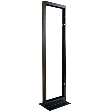 40U 2-Post Open Frame Rack 19" Rack Mounting 10-32 Double Tapped Rails 1200lbs weight capacity