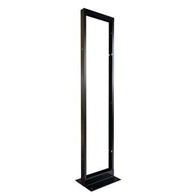 48U 2-Post Open Frame Rack 19" Rack Mounting 10-32 Double Tapped Rails 1200lbs weight capacity