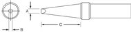 .062" x .040" x .625" ET Single Flat Tip for PES51 Soldering Pencil