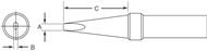 .093" x .020" x .625" ET Screwdriver Tip for PES51 Soldering Pencil