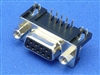 Connector.  D-Sub 9 pin socket right angle PC mount
