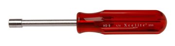 1/4" x 3 1/8" Full Hollow Shaft Nutdriver, Red Handle