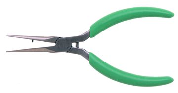 5 1/2" Long Nose Wiring Pick-up Pliers with Green Cushion Grips, Carded