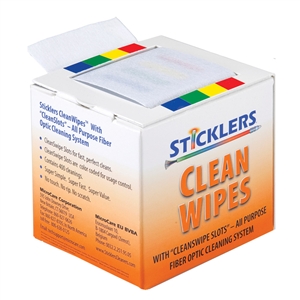 CleanWipes 400 The portable tool for cleaning jumpers and path cords. Features high-modulus fabric that will not lint, tear or shred.