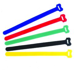 Hook and Loop Cable Tie Assortment..15 pcs - 3 each color
