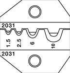 PA2031 DIE 22-8 AWG NON-INSULATED TERMINALS