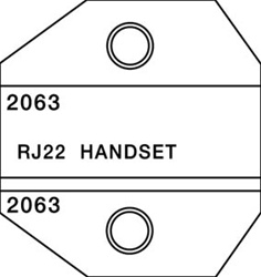 PA2063 DIE RJ22 HANDSET(WE/SS) BLISTER