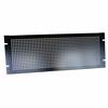 4U perforated steel rack panel, finished in black smooth powder paint
