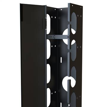 48U 6W 5D Rack Basics Vertical cable manager with hinged door and swing-away stabilizer