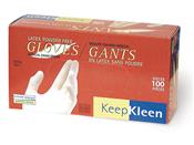 KeepKleen 5 mil. Powder-Free Smooth Latex Disposable Gloves