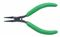 4 1/2" Round Nose Pliers with Green Cushion Grips