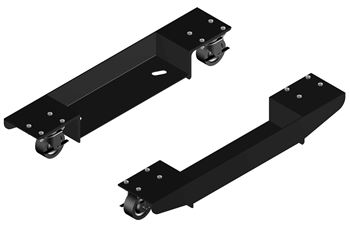 2-Post relay rack low profile dolly