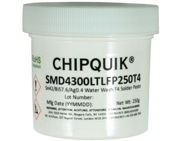 Solder Paste in jar 250g (T4) Sn42/Bi57.6/Ag0.4 Low Temperature Water Washable