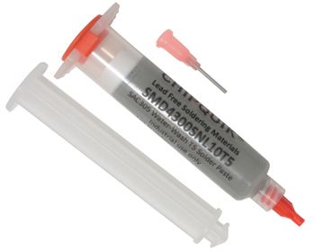 Solder Paste no clean Lead-Free in 10cc syringe 35g water washable (T5)