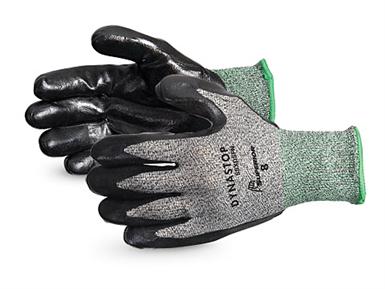 Dynastop Cut and Puncture-Resistant Nitrile Palm-Coated Gloves