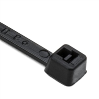 T18R0C2 - Cable Tie, 4" Long, UL Rated, 18lb Tensile Strength, PA66, Black, 100/pkg