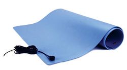 SCS Vinyl Homogeneous One-Layer Mat with Cord (Economy Performance) 24 in. x 48 in., Blue, TM2448L1BL-L