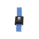 SCS Wrist Strap Adjustable Elastic Fabric Band (Premium Performance)  Blue/White, 6 ft. Coiled Cord, WBB-AFWS61M