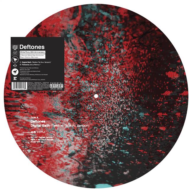 Deftones - Digital Bath (Telefon Tel Aviv
Version) / Feiticeira (Arca
Remix)  (RSD21 EX) - 12" Vinyl