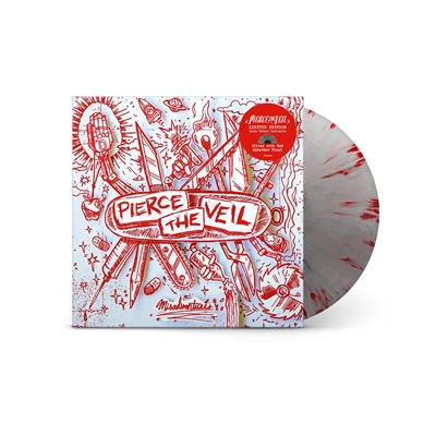 Pierce The Veil - Misadventures (Indie Exclusive Limited Edition Silver with Red Splatter Vinyl) - VINYL LP