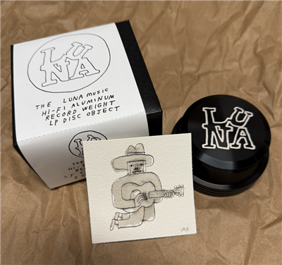 the LUNA music HI-FI Aluminum Record Weight LP Disc Objectâ€”the Nathaniel Russell Edition!