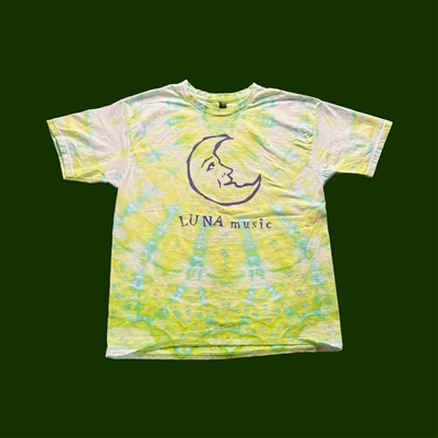 the LUNA music ice tie-dyed Throwback Moon Grass Green T-Shirt!