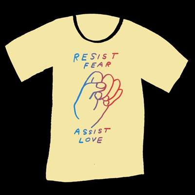 NATHANIEL RUSSELL resist fear/assist love T-Shirt