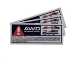 All Wheel Drive Warning sticker