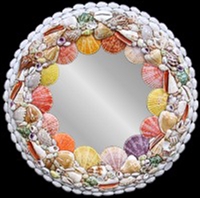 Seashell Mirror 15"