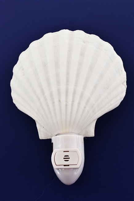 white scallop night light automatic