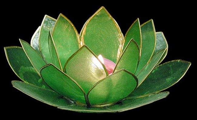 Capiz Leaf Candle Holder