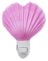 Pink heart scallop night light