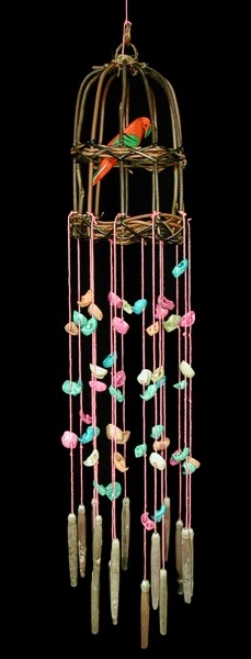 Seashell and Rattan Wind Chime