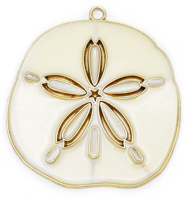 White Sand Dollar Suncatcher