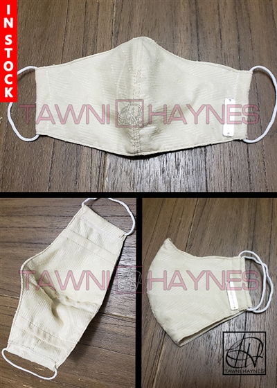 Tawni Haynes In Stock! Cream Textured Cotton Mask