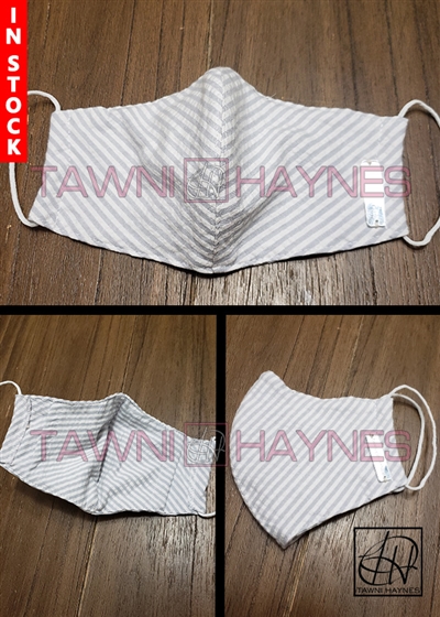 Tawni Haynes In Stock! Light Blue Seer-sucker Mask