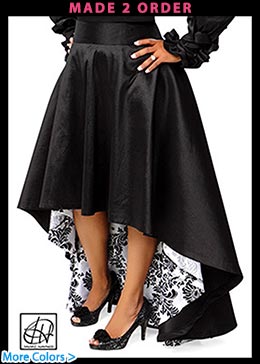 Asymmetrical High Waist Swing Skirt