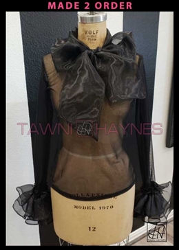 Tawni Haynes Black Sheer Net Body Blouse